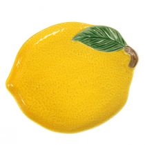 Article Assiette citron assiette décorative céramique jaune citron 20×16cm
