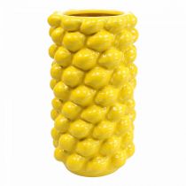 Vase citron Vase jaune citron décoration estivale Ø15cm H30cm
