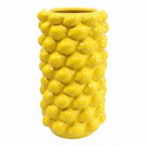 Article Vase citron vase jaune citron décoration été Ø15cm H30cm