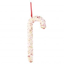 Article Zuckerstangen décoratives 30 cm blanches et colorées avec paillettes - lot de 4