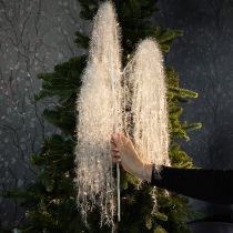 Article Branche d'hiver artificielle blanche à l'aspect givré et enneigé, 70 cm