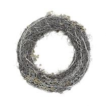Couronne de branches Ø30cm blanc