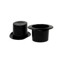 Article Cylindre déco noir, réveillon, chapeau en cache-pot H5.5cm 12pcs