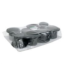 Article Cylindre noir 8cm 8pcs