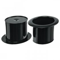 Cylindre décoratif, décoration réveillon, chapeau à planter, jardinière nouvel an noir H5cm L12cm 20pcs