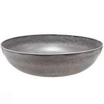 Article Bol gris mat élégant 37 cm - surface texturée, polyvalent pour la décoration - 3 pièces