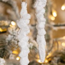 Article Décoration de glaçons pour sapin de Noël recouvert de neige 14 cm 4 pièces