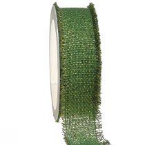 Article Ruban ruban à franges vert or ruban de bijoux W40mm L15m