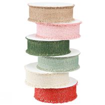 Article Ruban frangé ruban décoratif paillettes coloré 40mm 15m