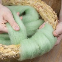 Article Laine à tricoter, laine décorative, cordon de laine pour diverses idées créatives et projets de loisirs créatifs, 2 m vert clair