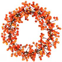 Article Couronne de baies anneau décoratif baies rouge orange artificielle Ø30cm