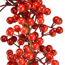 Article Couronne de baies rouges, anneau décoratif artificiel vert Ø30cm
