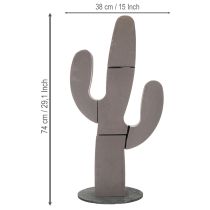 Article Cactus en mousse florale, noir, 38 cm x 74 cm