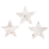 Article Mini étoiles de bouleau 2 cm - 2,5 cm blanchies à la chaux, 150 pièces
