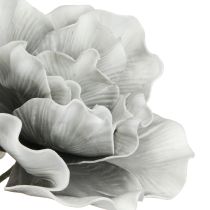 Article Fleurs en mousse Grandes fleurs artificielles en mousse Gris 85 cm 2 pièces