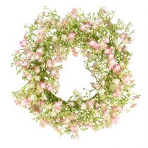 Article Couronne de fleurs artificielles couronne de porte décoration murale Ø30cm H6cm