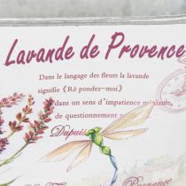 Article Coupe à fleurs ovale en métal avec anses, lavande, 32×15×15cm