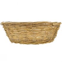 Article Grand bol à fleurs, panier de plantation avec lianes, Ø 40 cm H 13 cm, décoration naturelle, décoration de table, pièce unique