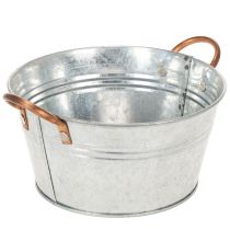 Article Coupe à fleurs ronde avec anses, coupe en métal Ø17,5 cm H9 cm