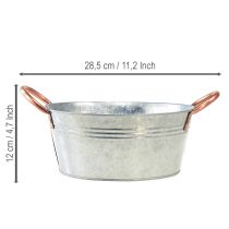 Article Coupe à fleurs ronde avec anses, coupe en métal, Ø 21 cm, H 9,5 cm