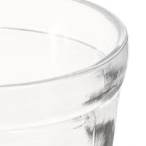 Article Pot de fleurs jardinière en verre transparent Ø11cm H10.5cm 2pcs