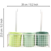 Article Pot de fleurs suspendu, décoration de balcon, décoration de cuisine, L26cm