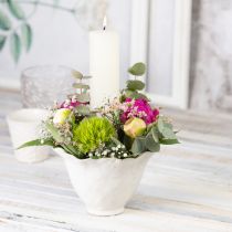 Pot de fleurs en céramique, pot de fleurs, pot de fleurs blanc Ø15cm