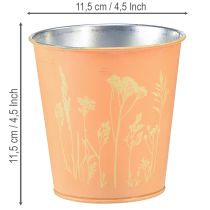 Article Pot de fleurs en métal, jardinière, jaune pêche, Ø 11,5 cm H 11,5 cm