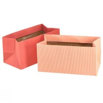 Article Sac à fleurs extra long avec feuille rose saumon 24x12cm 6 pcs