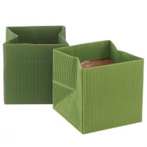 Article Sac à fleurs vert olive vert côtelé avec papier d&#39;aluminium 10,5 cm 6 pcs