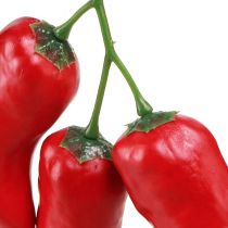 Article Mannequin alimentaire en forme de piment rouge de 9 cm sur la branche