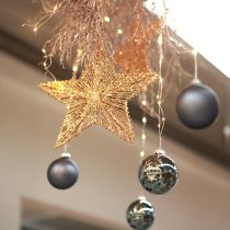 Article Décorations de sapin de Noël, décoration de l&#39;Avent, pendentif étoile doré L30cm 4 pièces