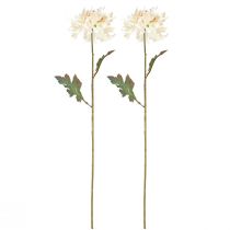 Article Chrysanthème Fleurs Décoratives Artificielles Crème L72cm 2pcs