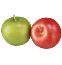 Article Déco pomme rouge vert fruit artificiel Ø5,5cm H5cm 12 pcs