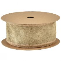 Article Ruban de velours ruban décoratif bijoux ruban velours marron W50mm L8m