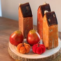 Article Poires rouges décoratives, Ø 5,5 cm, H 6,5 cm, lot de 12, fruits décoratifs