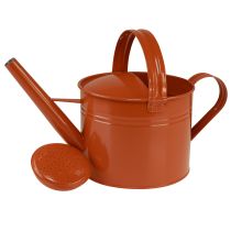 Article Arrosoir décoratif en métal de style champêtre, orange-brun, 26 cm, 5 L - Utilisation polyvalente comme pot de fleurs et arrosoir décoratif