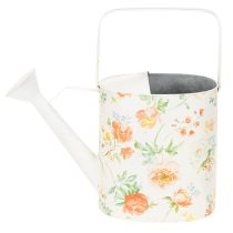 Article Arrosoir décoratif vintage en métal à motif de rose, décoration de jardin estivale, pot de fleurs nostalgique, H31,5 cm