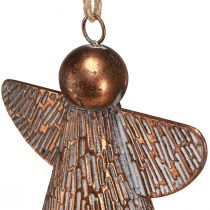 Article Cloche décorative ange gardien métal bronze 19,5x12x19cm vintage