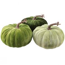 Article Déco citrouille automne vert vert foncé vert clair Ø18cm 3 pcs