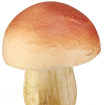 Article Champignons décoratifs sur bâtons petits et grands marron H10/11,5cm 8 pièces