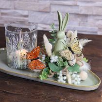 Article Papillons décoratifs sur fil de fer pour décoration de table colorée, 7 cm, lot de 12