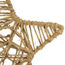 Article Étoile décorative à suspendre en jute naturel 28 cm 4 pcs