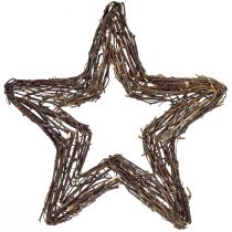 Article Étoiles décoratives à suspendre décoration murale saule nature 40cm 2pcs