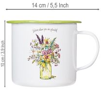 Article Tasse/pot décoratif, émaillé, Ø11,5 cm H10 cm