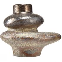 Article Vase décoratif en céramique aspect métallique vase décoratif 19×18×16cm