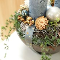 Article Ruban de velours, ruban étoile, gris doré, ruban décoratif, 25 mm de large, 8 m de long