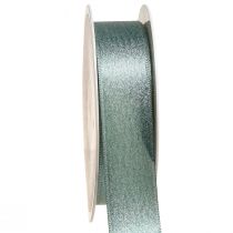Article Ruban décoratif scintillant vert glamour 25 mm 20 m