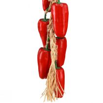 Article Cintre déco rouge poivre sur brin naturel été L60cm