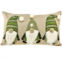 Article Coussin décoratif avec lutins coussin décoratif vert beige 50×30cm